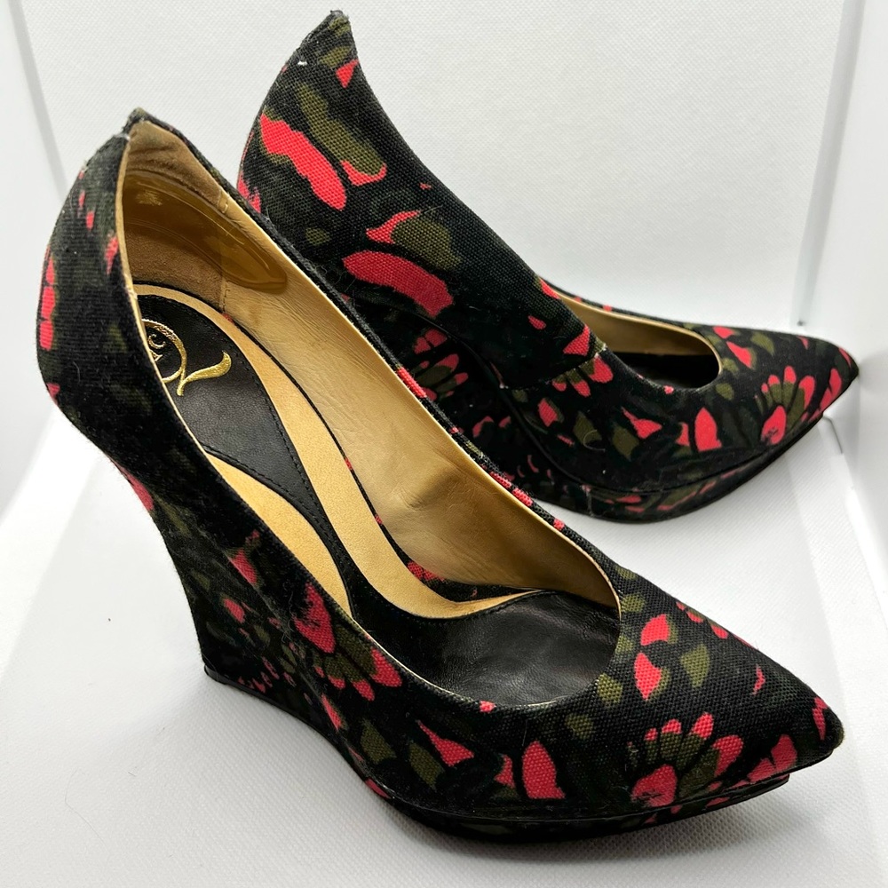 NWOT Alexander McQueen Camo Cantilever Heels Wedge Platforms McQ Pumps - Picture 5 of 9